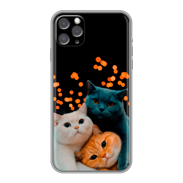 Силиконовый чехол на iPhone 11 Pro с принтом Кошки