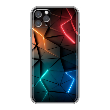 Силиконовый чехол на iPhone 11 Pro с принтом Абстракция неон