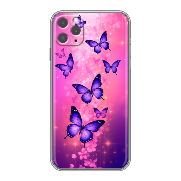 Силиконовый чехол на Iphone 11 Pro с принтом Бабочки Силиконовый чехол на Iphone 11 Pro с принтом Бабочки