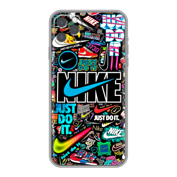 Силиконовый чехол на Iphone 11 Pro с принтом найк nike черный Силиконовый чехол на Iphone 11 Pro с принтом найк nike черный
