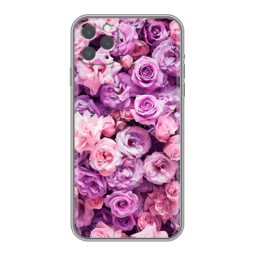 Силиконовый чехол на Iphone 11 Pro с принтом лавандовые розы