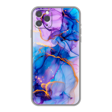 Силиконовый чехол на Iphone 11 Pro с принтом синий мрамор Силиконовый чехол на Iphone 11 Pro с принтом синий мрамор
