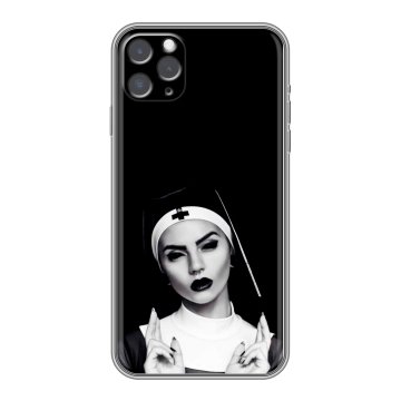 Силиконовый чехол на Iphone 11 Pro с принтом монашка Силиконовый чехол на Iphone 11 Pro с принтом монашка