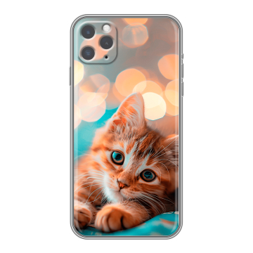 Силиконовый чехол на Iphone 11 Pro с принтом котик Силиконовый чехол на Iphone 11 Pro с принтом котик