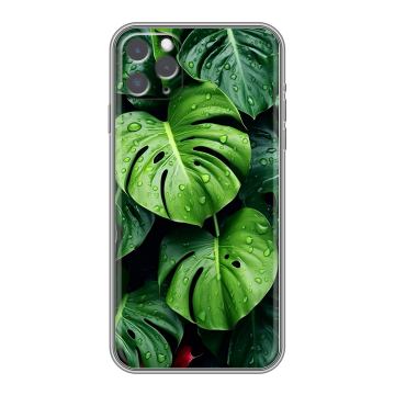 Силиконовый чехол на Iphone 11 Pro с принтом Листья Силиконовый чехол на Iphone 11 Pro с принтом Листья