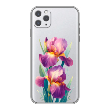 Силиконовый чехол на Iphone 11 Pro с принтом Цветы орхидеи