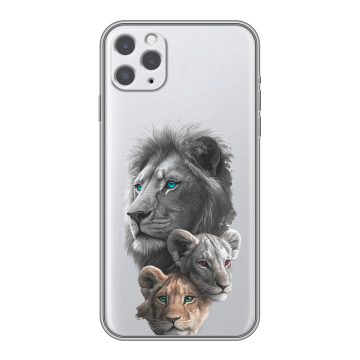 Силиконовый чехол на Iphone 11 Pro с принтом Львы