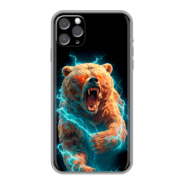 Силиконовый чехол на Iphone 11 Pro с принтом Медведь