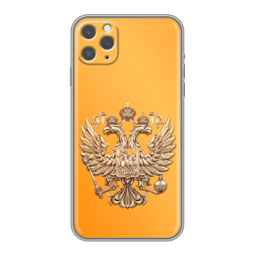 Силиконовый чехол на Iphone 11 Pro с принтом Герб Флаг России