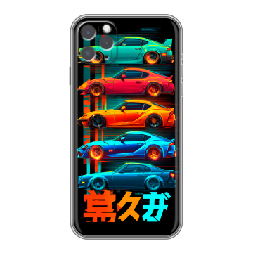Силиконовый чехол на Iphone 11 Pro с принтом машины тачки