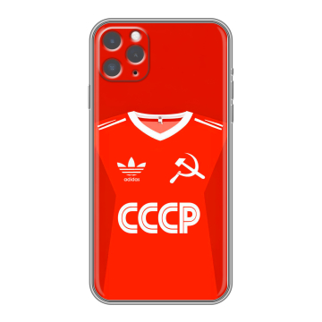 Силиконовый чехол на Iphone 11 Pro с принтом Флаг Герб СССР
