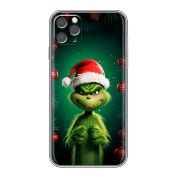 Силиконовый чехол на Iphone 11 Pro с принтом Гринч Новый год Рождество