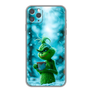 Силиконовый чехол на Iphone 11 Pro с принтом Новый год гринч