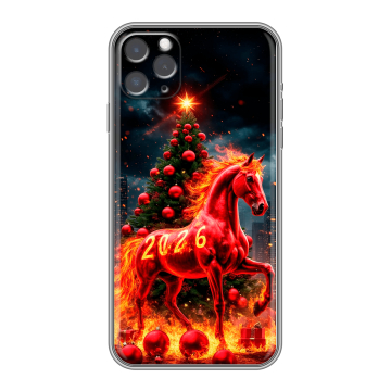 Силиконовый чехол на Iphone 11 Pro с принтом Новый год