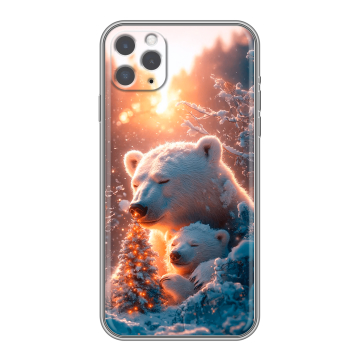 Силиконовый чехол на Iphone 11 Pro с принтом Новый год
