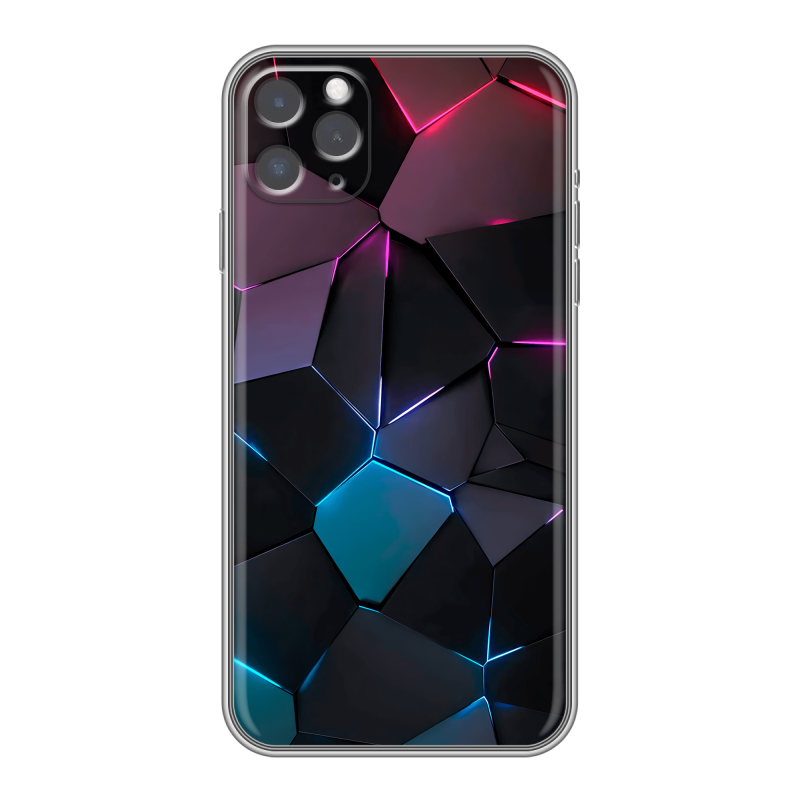 Силиконовый чехол на Iphone 11 Pro с принтом Геометрия неона Силиконовый чехол на Iphone 11 Pro с принтом Геометрия неона