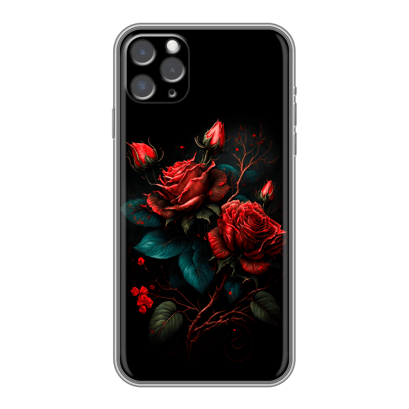 Силиконовый чехол на iPhone 11 Pro с принтом Розы красные Силиконовый чехол на iPhone 11 Pro с принтом Розы красные