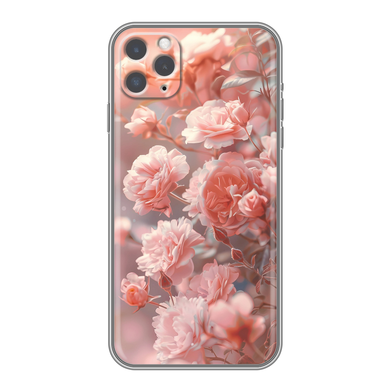 Пластиковый чехол на Iphone 11 Pro с принтом Розовые розы Пластиковый чехол на Iphone 11 Pro с принтом Розовые розы