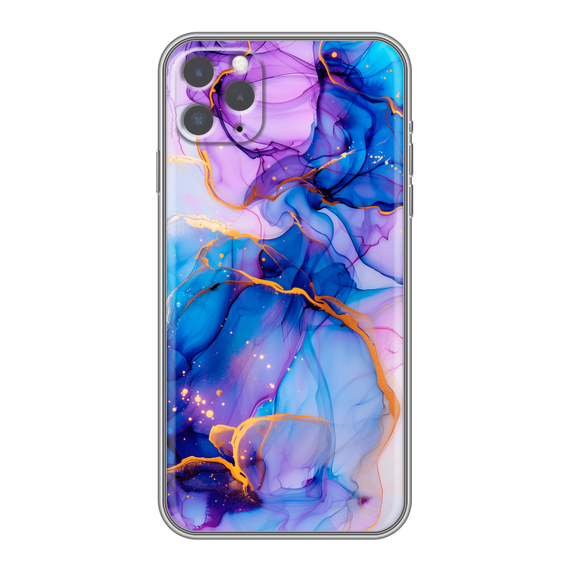 Силиконовый чехол на iPhone 11 Pro с принтом синий мрамор Силиконовый чехол на iPhone 11 Pro с принтом синий мрамор