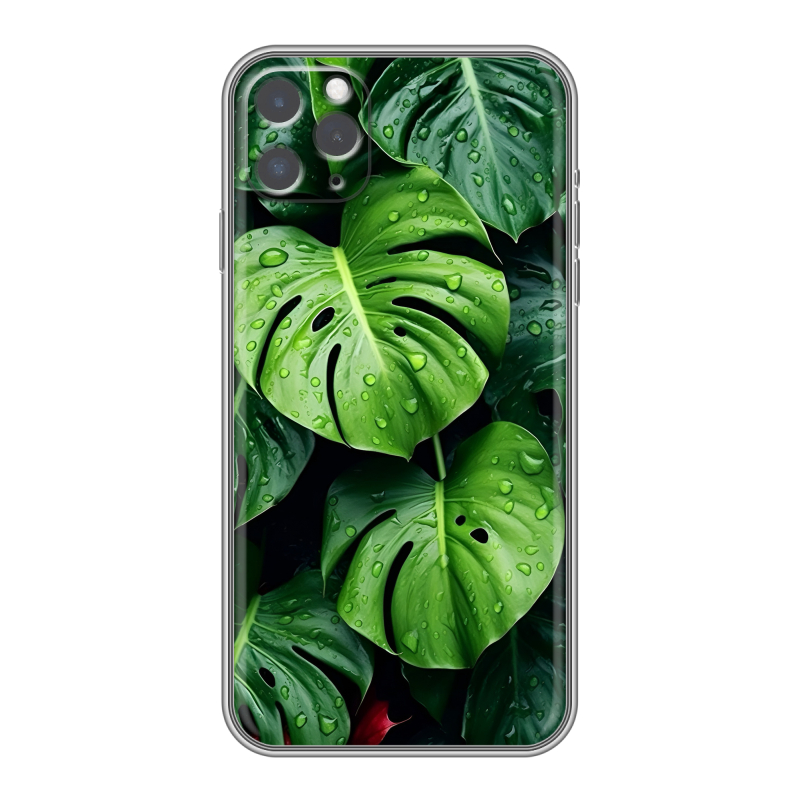Силиконовый чехол на Iphone 11 Pro с принтом Листья Силиконовый чехол на Iphone 11 Pro с принтом Листья