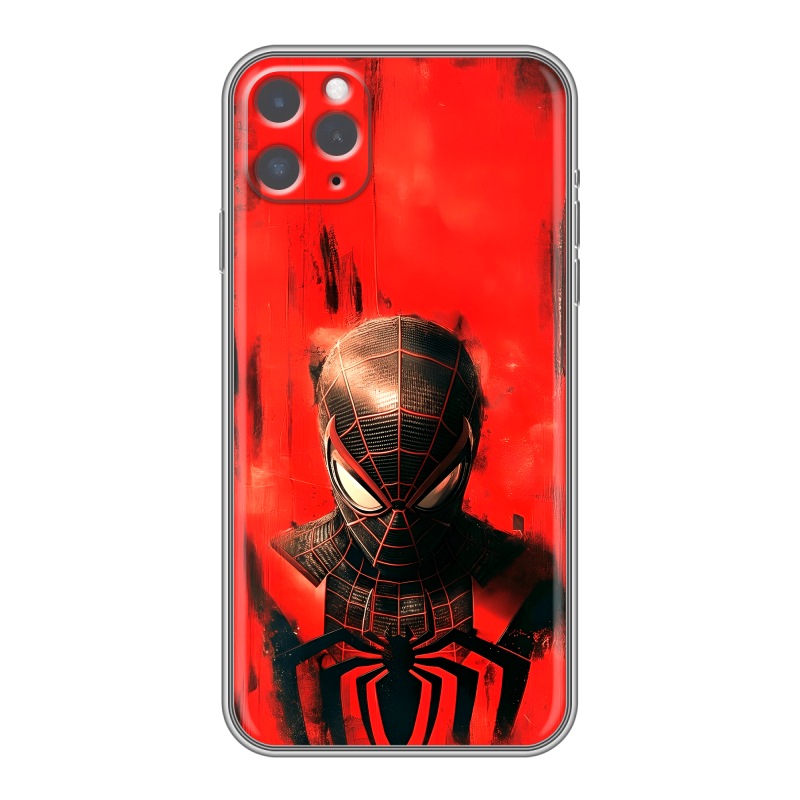Пластиковый чехол на Iphone 11 Pro с принтом человек паук spiderman Пластиковый чехол на Iphone 11 Pro с принтом человек паук spiderman