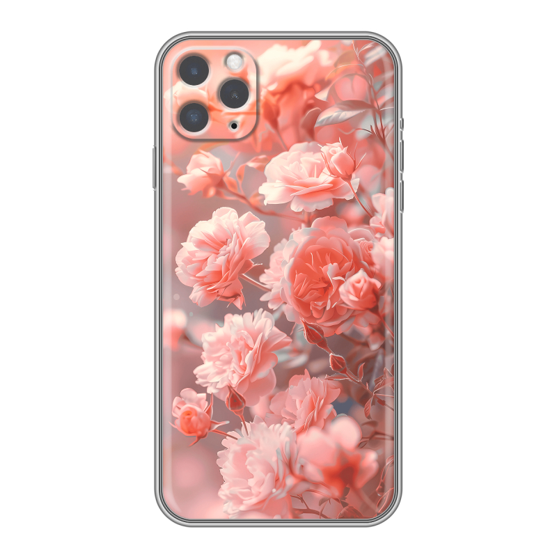 Пластиковый чехол на Iphone 11 Pro с принтом Розы цветы Пластиковый чехол на Iphone 11 Pro с принтом Розы цветы