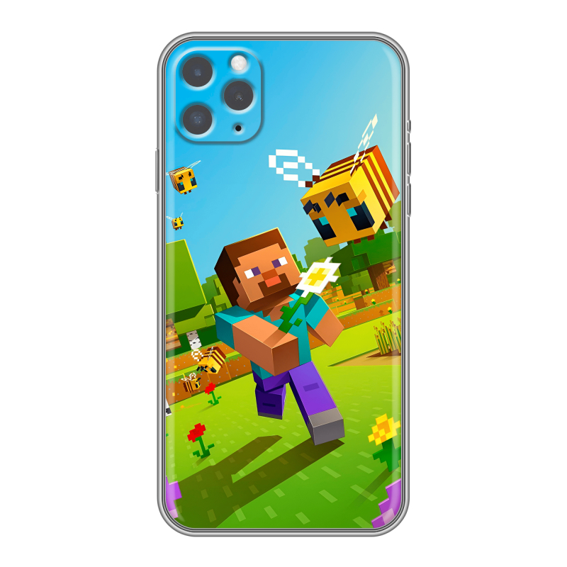 Силиконовый чехол на iPhone 11 Pro с принтом Майнкрафт Minecraft Силиконовый чехол на iPhone 11 Pro с принтом Майнкрафт Minecraft