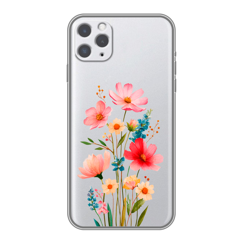 Пластиковый чехол на Iphone 11 Pro с принтом Цветы Пластиковый чехол на Iphone 11 Pro с принтом Цветы
