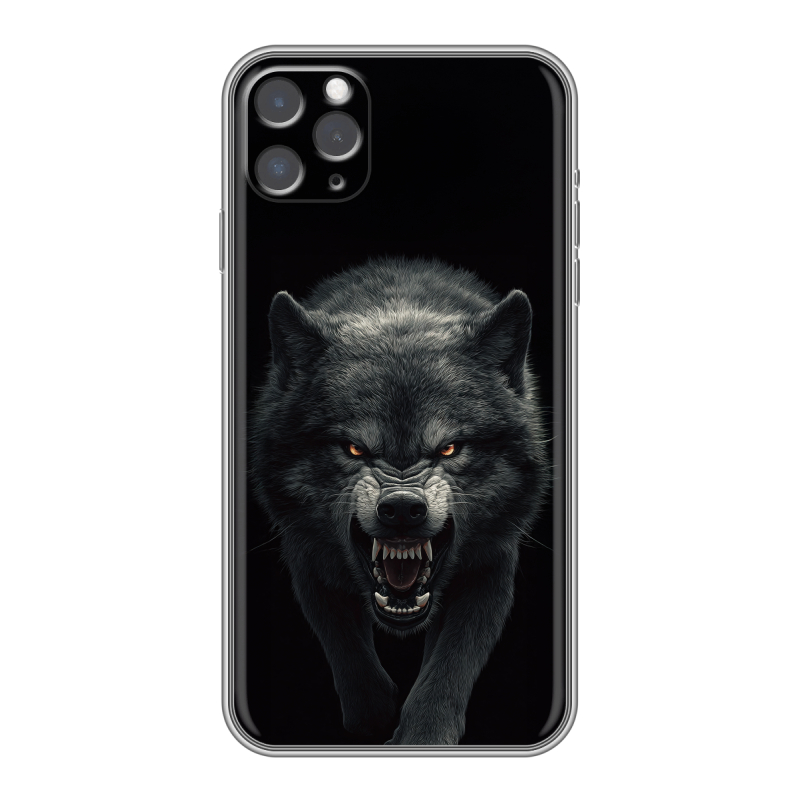 Силиконовый чехол на Iphone 11 Pro с принтом Волк Силиконовый чехол на Iphone 11 Pro с принтом Волк