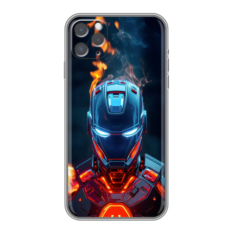 Силиконовый чехол на Iphone 11 Pro с принтом IronMan Железный человек Силиконовый чехол на Iphone 11 Pro с принтом IronMan Железный человек