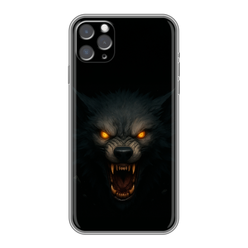 Силиконовый противоударный чехол на Iphone 11 Pro с принтом Волк Силиконовый противоударный чехол на Iphone 11 Pro с принтом Волк