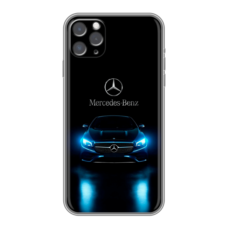 Силиконовый чехол на Iphone 11 Pro с принтом Mercedes Мерседес Силиконовый чехол на Iphone 11 Pro с принтом Mercedes Мерседес