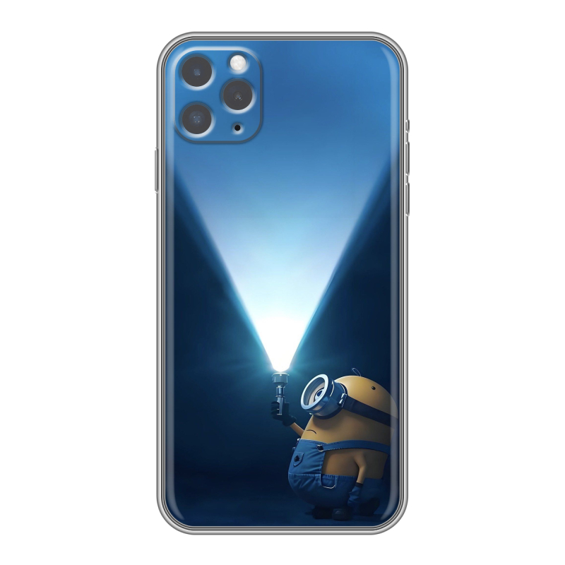 Силиконовый противоударный чехол на Iphone 11 Pro с принтом Миньоны Силиконовый противоударный чехол на Iphone 11 Pro с принтом Миньоны