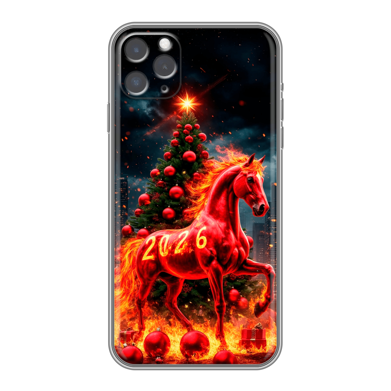 Силиконовый чехол на Iphone 11 Pro с принтом Новый год Силиконовый чехол на Iphone 11 Pro с принтом Новый год