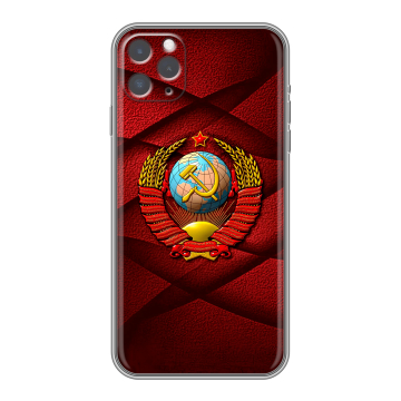 Силиконовый чехол на iPhone 11 Pro Max с принтом Герб СССР