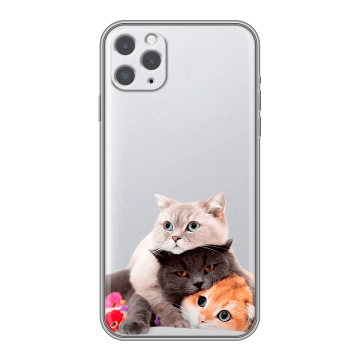 Силиконовый чехол на iPhone 11 Pro Max с принтом Кошки