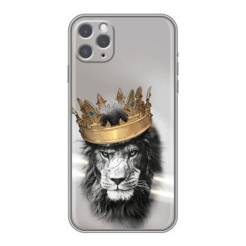 Силиконовый чехол на iPhone 11 Pro Max с принтом Лев с короной