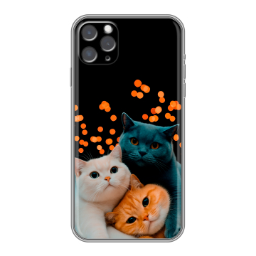 Силиконовый чехол на iPhone 11 Pro Max с принтом Кошки
