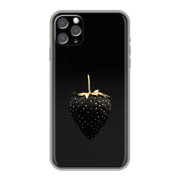Силиконовый чехол на iPhone 11 Pro Max с принтом Черная клубника
