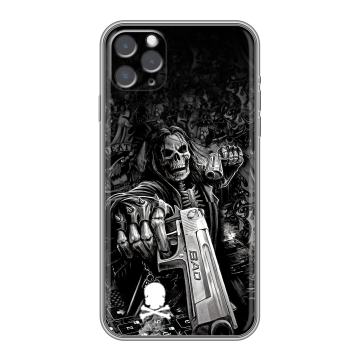 Силиконовый чехол на iPhone 11 Pro Max с принтом Скелет