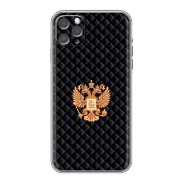 Силиконовый чехол на Iphone 11 Pro Max с принтом Герб России принт Силиконовый чехол на Iphone 11 Pro Max с принтом Герб России принт