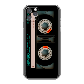Силиконовый чехол на Iphone 11 Pro Max с принтом Кассета Силиконовый чехол на Iphone 11 Pro Max с принтом Кассета