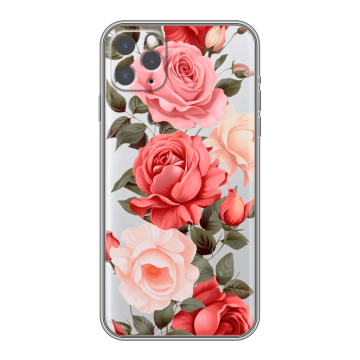 Силиконовый чехол на Iphone 11 Pro Max с принтом Розы Силиконовый чехол на Iphone 11 Pro Max с принтом Розы