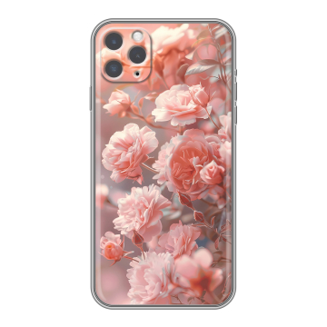 Силиконовый чехол на Iphone 11 Pro Max с принтом Розовые розы Силиконовый чехол на Iphone 11 Pro Max с принтом Розовые розы