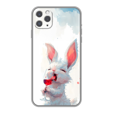 Силиконовый чехол на Iphone 11 Pro Max с принтом кролик зайчик Силиконовый чехол на Iphone 11 Pro Max с принтом кролик зайчик