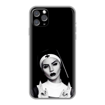 Силиконовый чехол на Iphone 11 Pro Max с принтом монашка Силиконовый чехол на Iphone 11 Pro Max с принтом монашка