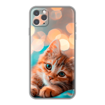Силиконовый чехол на Iphone 11 Pro Max с принтом котик Силиконовый чехол на Iphone 11 Pro Max с принтом котик