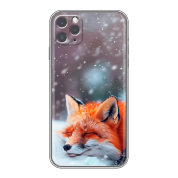 Силиконовый чехол на Iphone 11 Pro Max с принтом лиса Силиконовый чехол на Iphone 11 Pro Max с принтом лиса