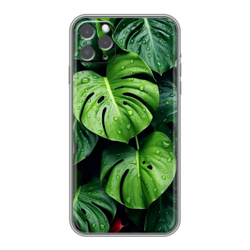 Силиконовый чехол на Iphone 11 Pro Max с принтом Листья Силиконовый чехол на Iphone 11 Pro Max с принтом Листья