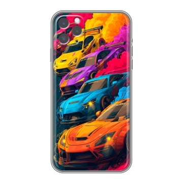 Силиконовый чехол на Iphone 11 Pro Max с принтом Тачки